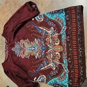 BeBop Shift Paisley Tunic Dress sz XL